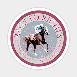 Champion Filly Rags to Riches 2007 Belmont Stakes design Magnet